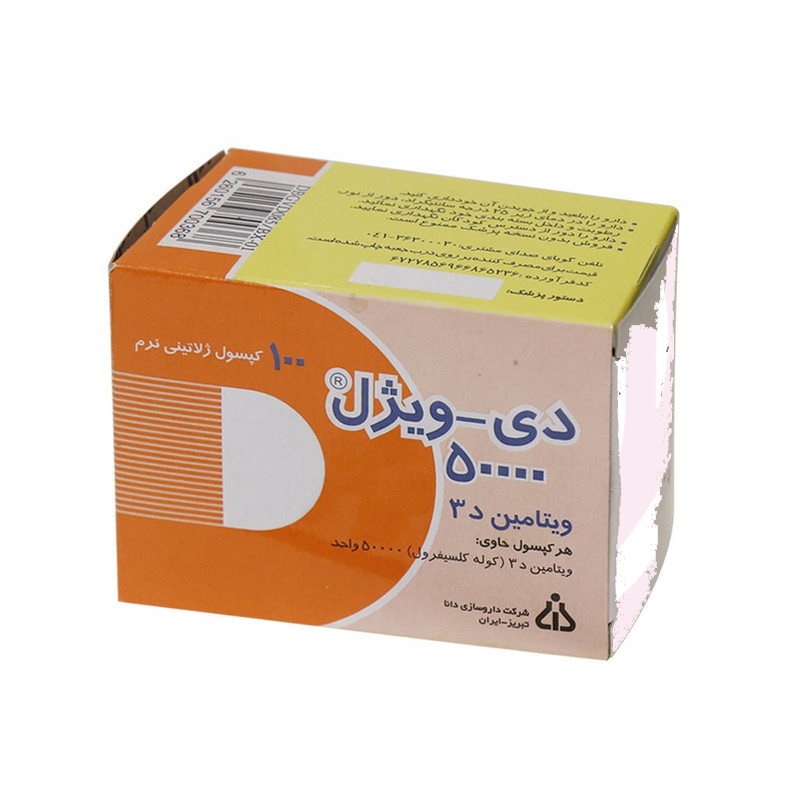 کاور کپسول نرم ژلاتینی ویتامین D3 1000 واحد ویواتیون