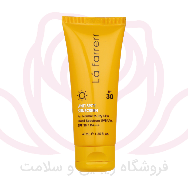 لافارر کرم ضد آفتاب و ضدلک بی رنگ پوست های خشک و معمولی SPF30