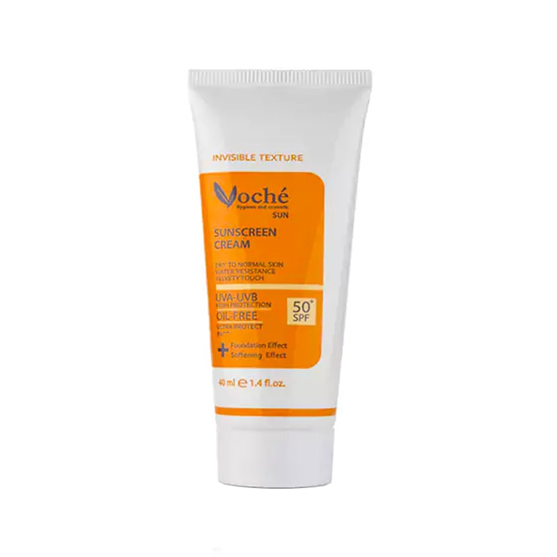 وچه کرم ضد آفتاب بی رنگ SPF50 مناسب پوست خشک و معمولی 40 میلی لیتر