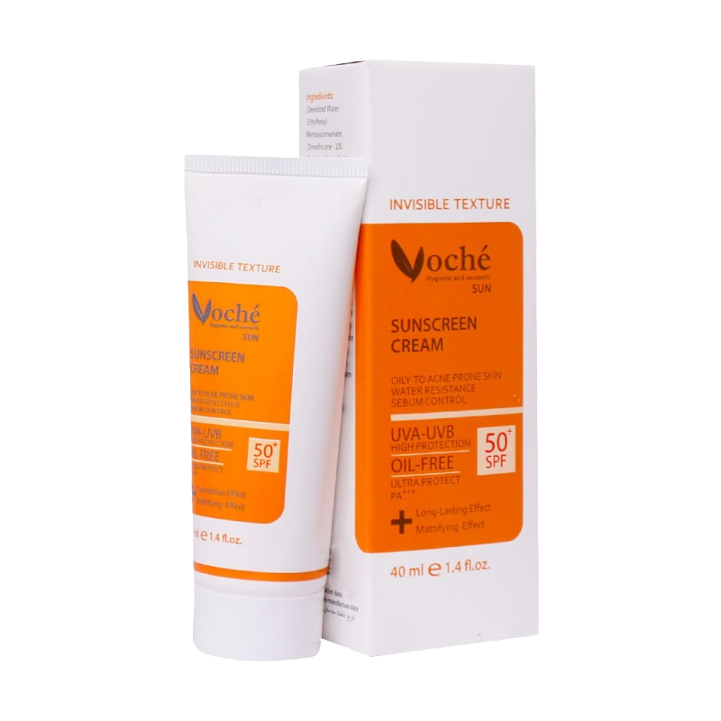 وچه کرم ضد آفتاب SPF50 بی رنگ مناسب پوست چرب و مستعد آکنه 40 میلی لیتر 